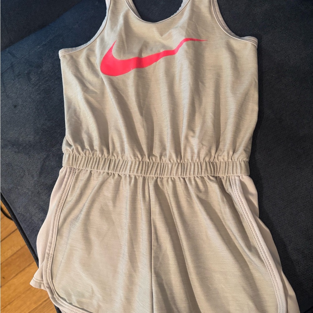 Nike Gray and Pink Athletic Romper